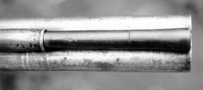 Figure 7: Original horn tip on a ramrod in a Prussian scattergun.