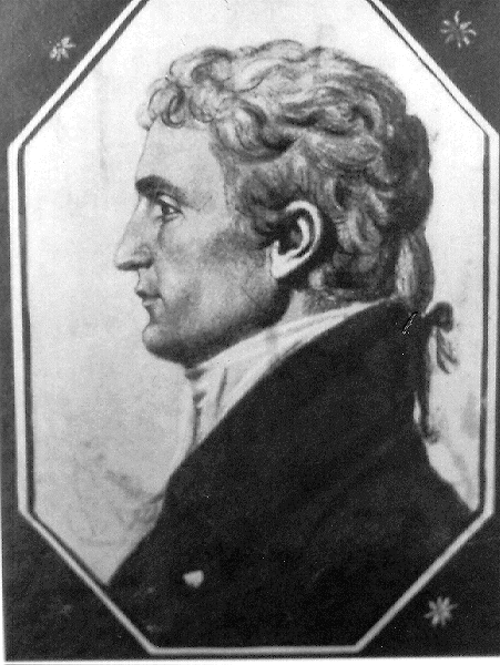 Meriwether Lewis, whose death at Grinder's Inn in 1809 remains shrouded in mystery (portrait courtesy of the U.S. National Park Service.)